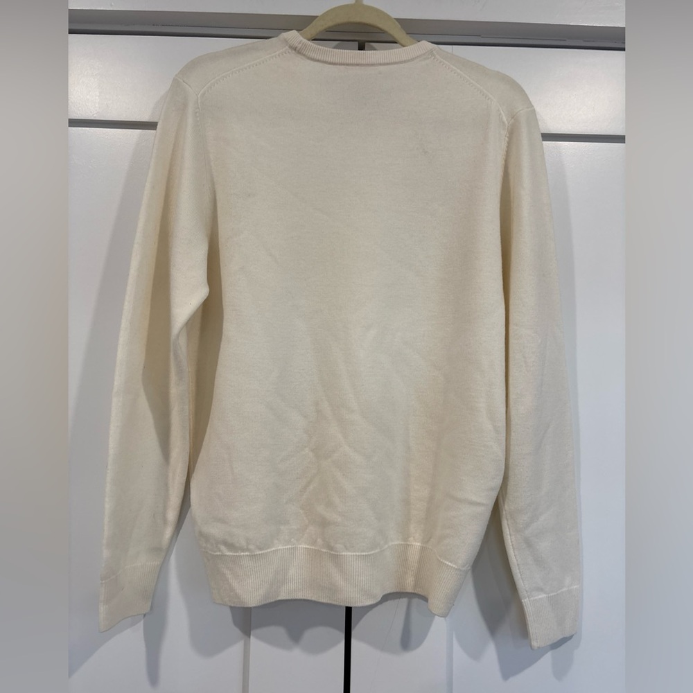 Suitsupply Sweater Mens Large Cream Merino Wool Lightweight Casual Workwear - Picture 5 of 9